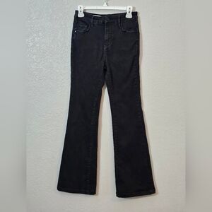 Anthro/Pilcro and the Letterpress Black Flare Leg High Waist Jeans Womens 27